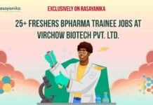 BPharma Freshers Job Vacancies