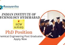 PhD Positions at IIT Hyderabad | Chemical Engineering Post Graduates Apply Now