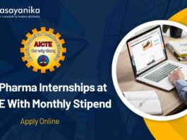 Pharma Internships at AICTE