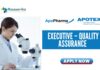 Pharma Jobs at ApoPharma Apply Now for Executive – Quality Assurance Role