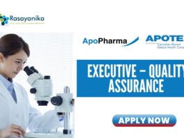 Pharma Jobs at ApoPharma Apply Now for Executive – Quality Assurance Role