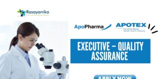 Pharma Jobs at ApoPharma Apply Now for Executive – Quality Assurance Role