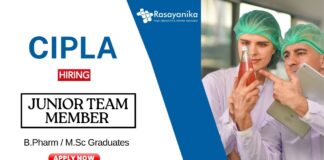 Pharma Jobs at Cipla MSc Graduates Apply Now for the Junior Team Member - QA Role