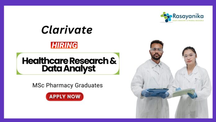 Pharma Jobs at Clarivate Apply Now for the Associate Healthcare Research & Data Analyst Role (1)