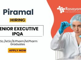 Pharma Jobs at Piramal Group BSc Graduates Apply Now for the Senior Executive Role 