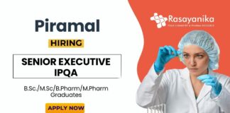 Pharma Jobs at Piramal Group BSc Graduates Apply Now for the Senior Executive Role 