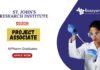 Pharma Jobs for Freshers at St. John’s Research Institute Apply now for the Project Associate Position