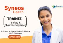 Pharma Jobs for Freshers at Syneos Health Apply Now for the Safety & Pharmacovigilance - Trainee Role