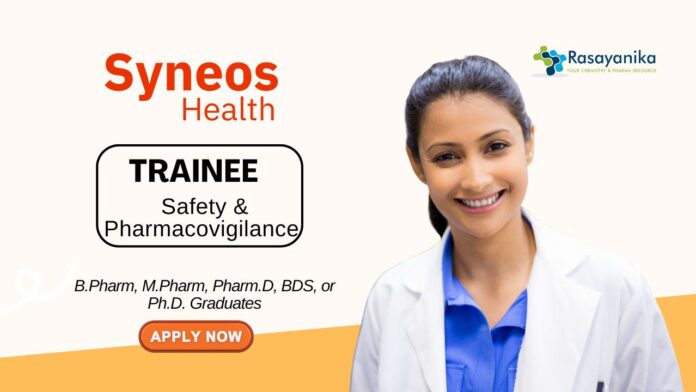 Pharma Jobs for Freshers at Syneos Health Apply Now for the Safety & Pharmacovigilance - Trainee Role