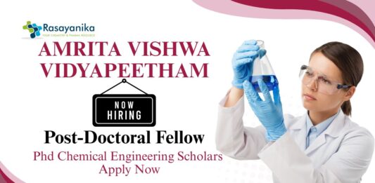 Post-Doctoral Fellow Vacancy | Phd Chemical Engineering Scholars Apply Now