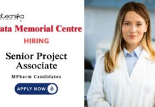 Project Associate Jobs at Tata Memorial Centre | M Pharm Candidates Apply Now