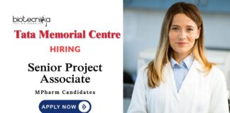 Project Associate Jobs at Tata Memorial Centre | M Pharm Candidates Apply Now