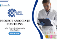 Project Associate Positions at CSIR-NCL - MSc Organic Chemistry Graduates Apply Online (1)