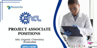 Project Associate Positions at CSIR-NCL - MSc Organic Chemistry Graduates Apply Online (1)