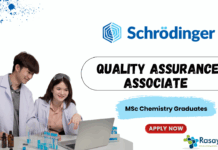 Quality Assurance Jobs at Schrodinger - MSc Chemistry Graduates Apply Online