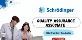 Quality Assurance Jobs at Schrodinger - MSc Chemistry Graduates Apply Online