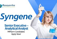MPharma Job Openings in QC at Syngene 