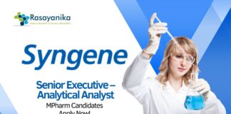 MPharma Job Openings in QC at Syngene 