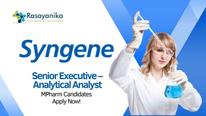 MPharma Job Openings in QC at Syngene 