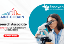 R&D Chemistry jobs for Freshers - Apply Now for the Research Associate Role at Saint Gobain