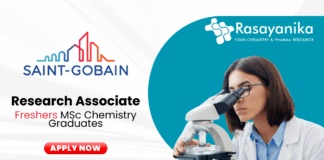 R&D Chemistry jobs for Freshers - Apply Now for the Research Associate Role at Saint Gobain