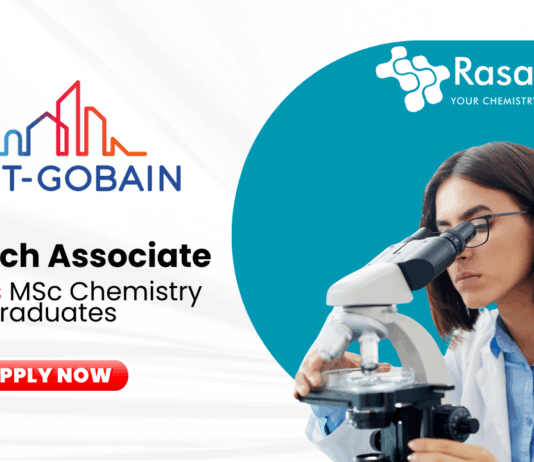 R&D Chemistry jobs for Freshers - Apply Now for the Research Associate Role at Saint Gobain