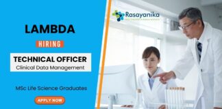 Pharmacology Job at Lambda | MSc Graduates Apply Now for the Technical Officer Role