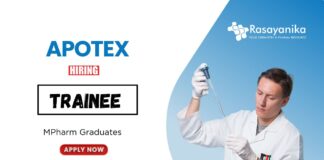 Pharma Jobs at Apotex | MPharm Graduates Apply Now for the Trainee Position