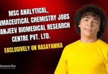 MSc Analytical & Pharmaceutical Chemistry Jobs