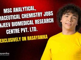 MSc Analytical & Pharmaceutical Chemistry Jobs
