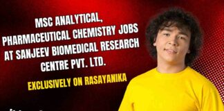 MSc Analytical & Pharmaceutical Chemistry Jobs
