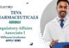 Regulatory Affairs Job Vacancy at Teva Pharmaceuticals | MPharm Graduates Apply Now