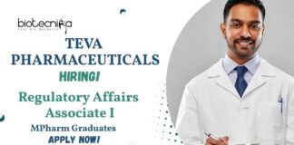 Regulatory Affairs Job Vacancy at Teva Pharmaceuticals | MPharm Graduates Apply Now