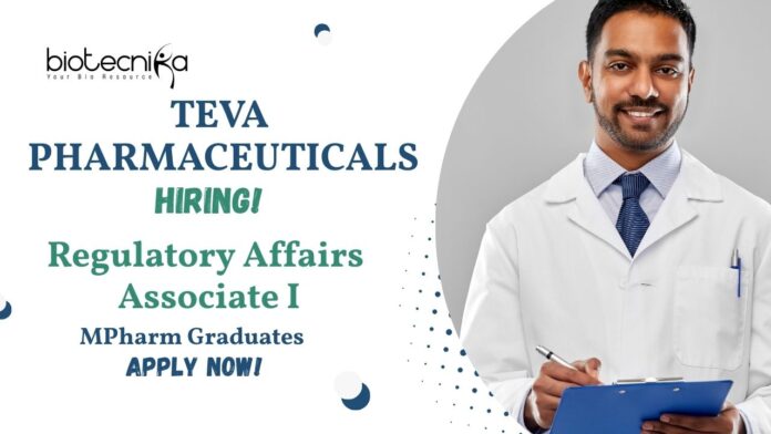 Regulatory Affairs Job Vacancy at Teva Pharmaceuticals | MPharm Graduates Apply Now