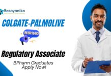 Regulatory Associate Jobs at Colgate-Palmolive | BPharm Graduates Apply Now
