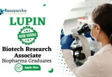 Research Associate Jobs at Lupin | Biopharma Graduates Apply Now
