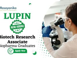 Research Associate Jobs at Lupin | Biopharma Graduates Apply Now