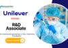 Research Associate Jobs at Unilever | MSc Chemistry Candidates Apply Now