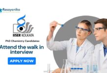 Research Associate Position at IISER Kolkata | Attend the Walk-in Interview
