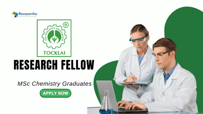 Research Fellow Position at Tocklai - MSc Chemistry Graduates Attend The Walk-In Interview (1) Research Fellow Position at Tocklai - MSc Chemistry Graduates Attend The Walk-In Interview (1)