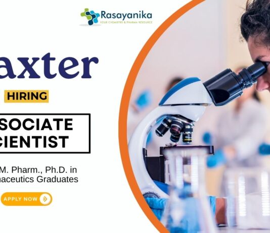 Research Jobs at Baxter MScMPharm Graduates Apply Now for the Associate Scientist Role