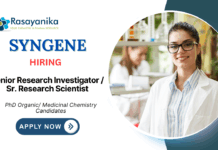 Scientist Jobs at Syngene | Apply Now for Senior Research Investigator Position