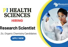 Scientist Position Jobs at PI Health MSc Organic Chemistry Apply Now