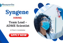 Scientist Position Vacancies at Syngene | M Pharm Candidates Apply Now
