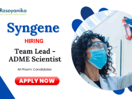 Scientist Position Vacancies at Syngene | M Pharm Candidates Apply Now