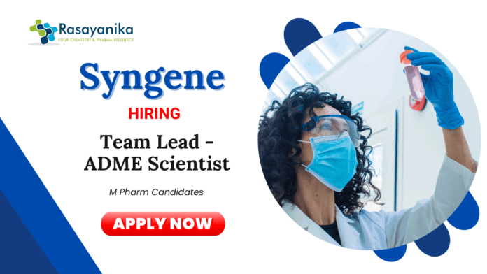 Scientist Position Vacancies at Syngene | M Pharm Candidates Apply Now