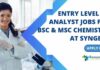 BSc & MSc Chemistry Job Openings at Syngene