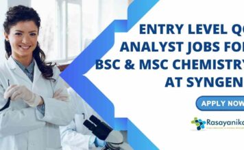 Entry Level QC Analyst Jobs For BSc & MSc Chemistry at Syngene, Apply Online BSc & MSc Chemistry Job Openings at Syngene