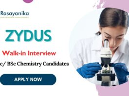 Walk-in Interview for Chemical Engineering Jobs at Zydus | Apply Now for Various Positions