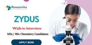 Walk-in Interview for Chemical Engineering Jobs at Zydus | Apply Now for Various Positions